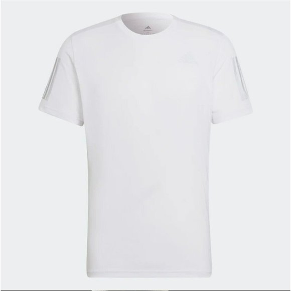 Adidas Men's OWN THE RUN Shirts Training White Jersey Tee Casual Shirt GC7868 S - Picture 1 of 6